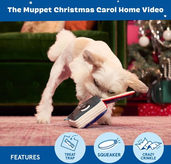 BARK The Muppet Christmas Carol Home Video Squeaky Treat Dispensing Dog Toy