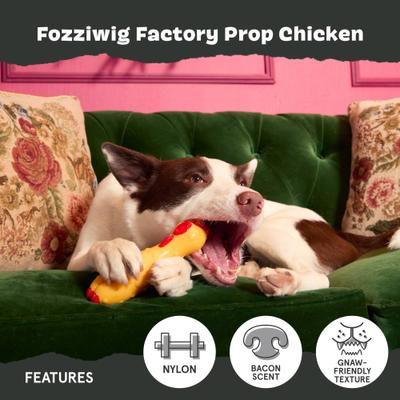 Show full view: BARK Fozziwig Factory Prop Chicken Tough Dog Chew Toy, Large slide 4 of 8