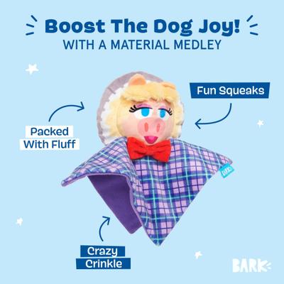 Show full view: BARK Miss Piggy as Emily Catch-it Squeaky Dog Chew Toy, Small slide 5 of 7