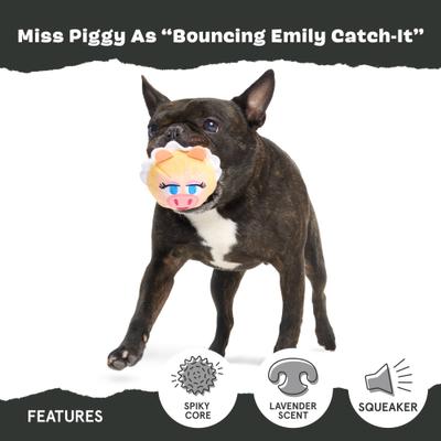 Show full view: BARK Miss Piggy as Bouncing Emily Catch-it Squeaky Dog Chew Toy, Medium/Large slide 4 of 7