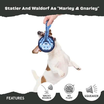 Show full view: BARK Statler & Waldorf as Marley & Gnarley Squeaky Dog Chew Toy, Small slide 3 of 7