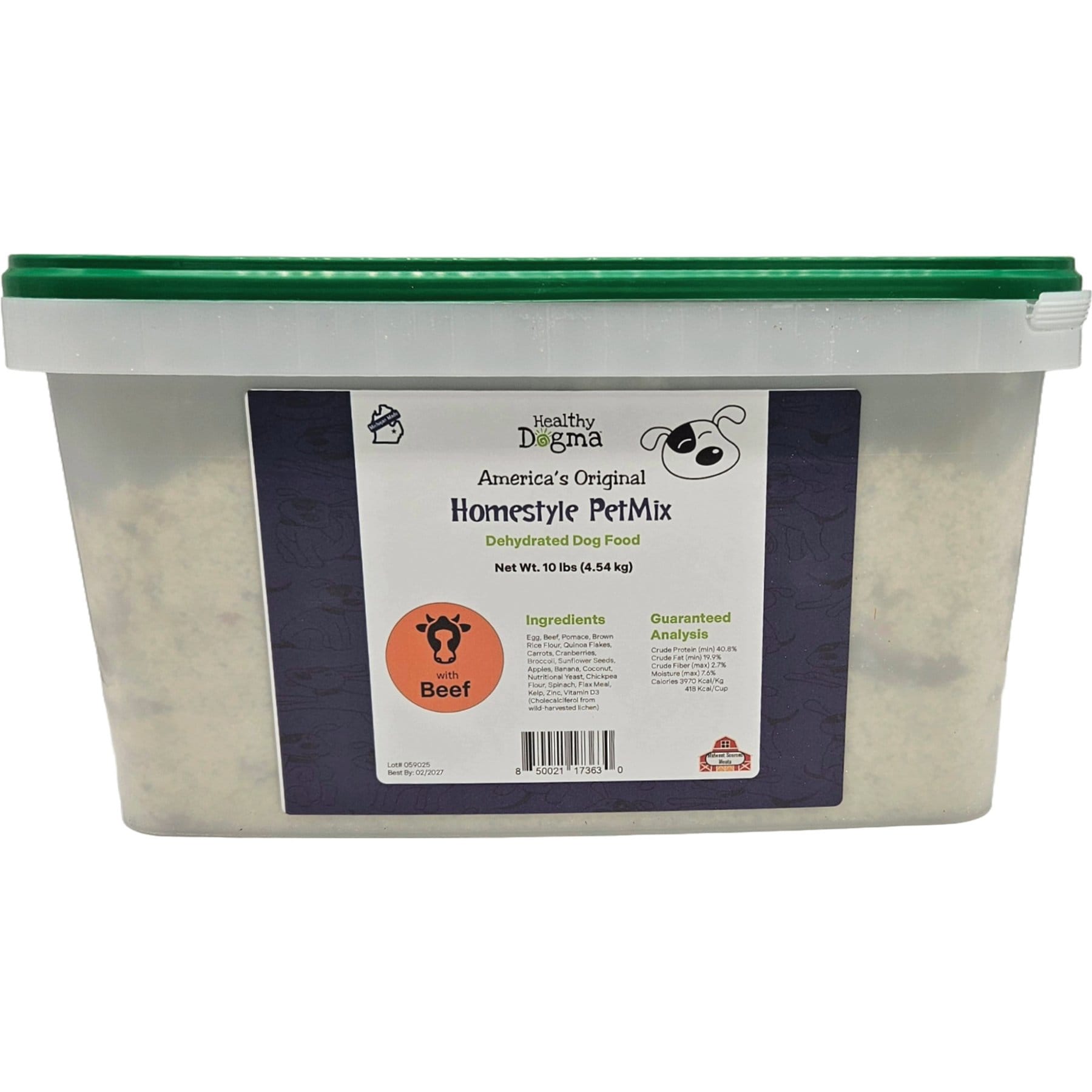 Healthy Dogma Homestyle PetMix Beef Dehydrated Dog Food, 10-lb bucket