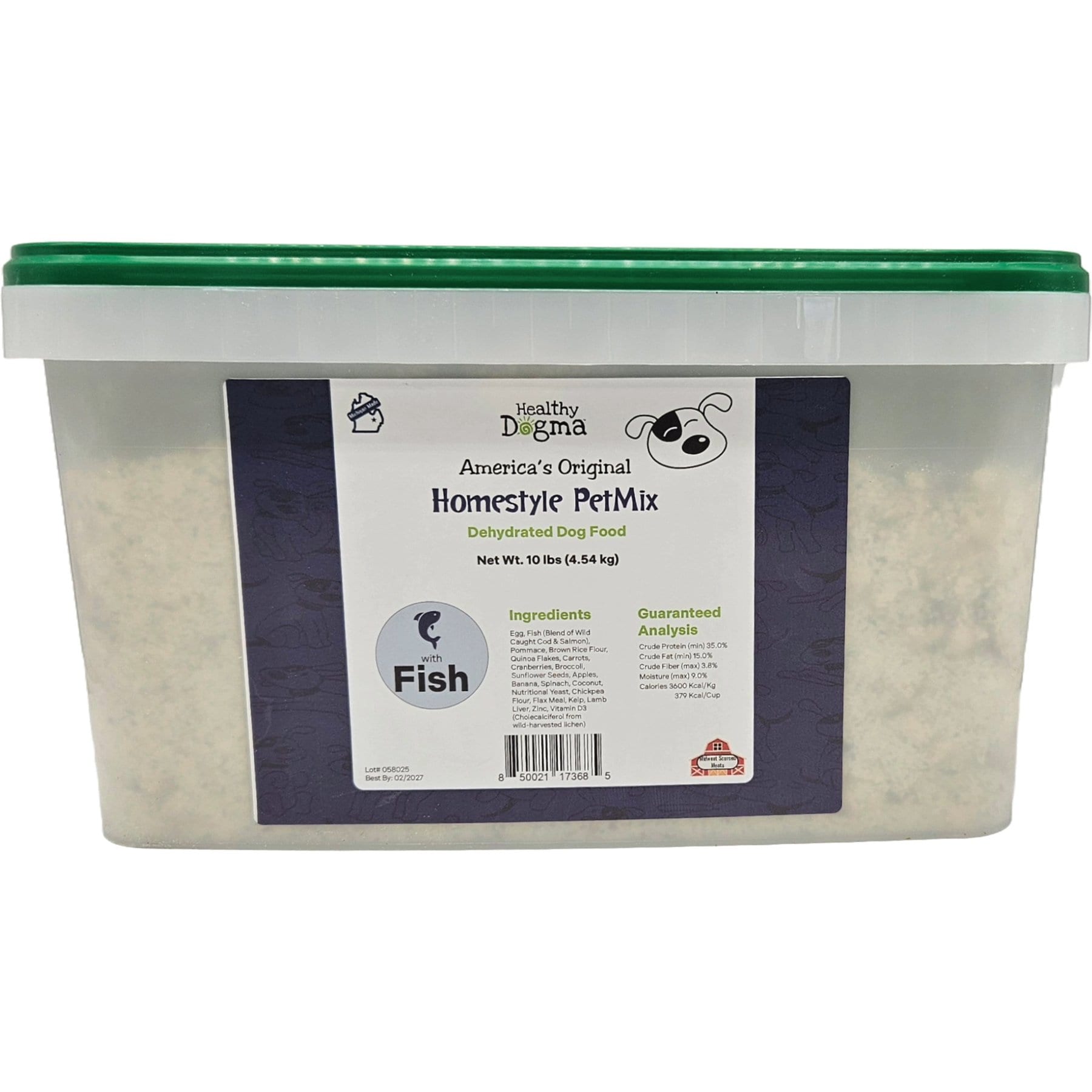 Healthy Dogma Homestyle PetMix Fish Dehydrated Dog Food, 10-lb bucket