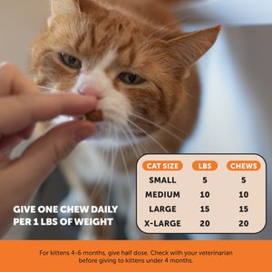 Pet Honesty Hip & Joint Chicken Flavored Chews Joint Supplement for Joint Pain & Arthritis Relief for Adult & Senior Cats, 3.7-oz Bag