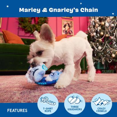 Show full view: BARK Marley & Gnarleys Chain Squeaky Dog Chew Toy, Small slide 3 of 7