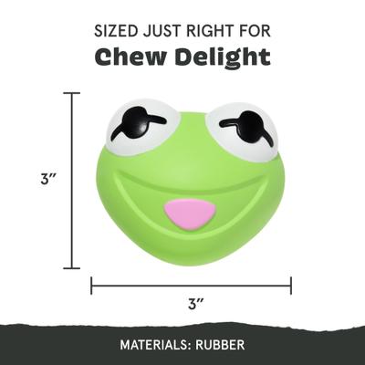 Show full view: BARK Kermit the Frog as Bouncing Bob Catch-It Squeaky Dog Chew Toy, Small slide 2 of 7