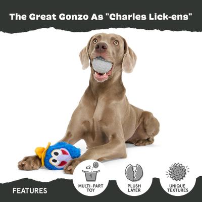 Show full view: BARK The Great Gonzo as Charles Lick-ens Squeaky Dog Chew Toy, Medium slide 4 of 7