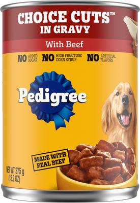 Show full view: Pedigree Choice Cuts In Gravy, with Beef + Beef & Country Stew Canned Soft Wet Dog Food Variety Pack slide 2 of 9