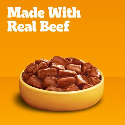 Show full view: Pedigree Choice Cuts In Gravy Beef & Country Stew Variety Pack + Prime Rib, Rice & Vegetable Flavor & Roasted Chicken Canned Wet Dog Food Variety Pack 13.2-oz, case of 24 slide 5 of 10