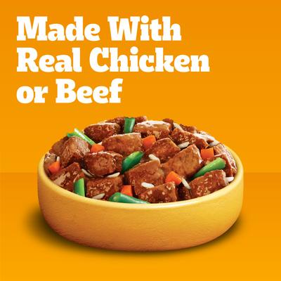 Show full view: Pedigree Choice Cuts In Gravy Beef & Country Stew Variety Pack + Prime Rib, Rice & Vegetable Flavor & Roasted Chicken Canned Wet Dog Food Variety Pack 13.2-oz, case of 24 slide 9 of 10