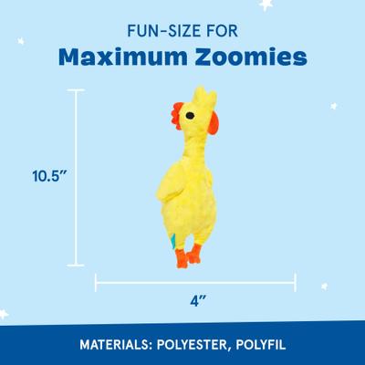 Show full view: BARK Fozziwigs Rubber Chicken Squeaky Dog Chew Toy, Medium/Large slide 2 of 6