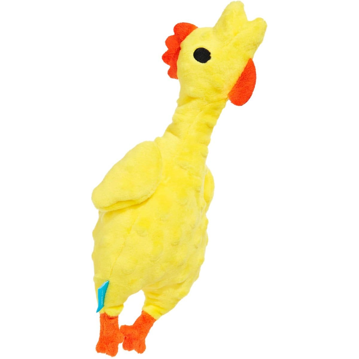BARK Fozziwigs Rubber Chicken Squeaky Dog Chew Toy, Medium/Large