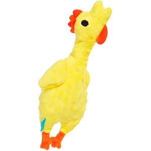 BARK Fozziwigs Rubber Chicken Squeaky Dog Chew Toy, Medium/Large