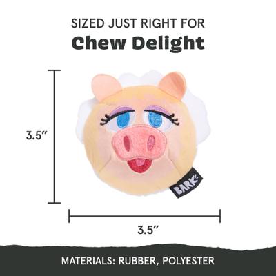 Show full view: BARK Miss Piggy as Bouncing Emily Catch-it Squeaky Dog Chew Toy, Medium/Large slide 3 of 7