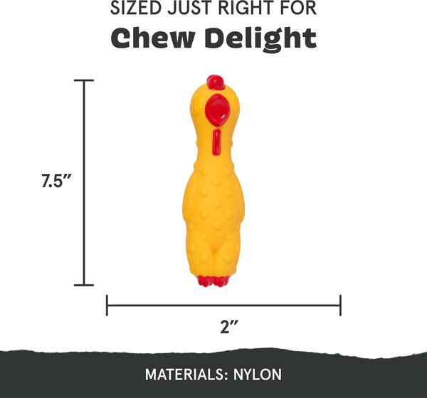 BARK Fozziwig Factory Prop Chicken Tough Dog Chew Toy