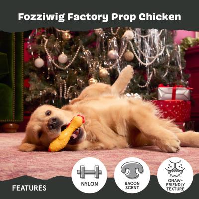 Show full view: BARK Fozziwig Factory Prop Chicken Tough Dog Chew Toy, Medium slide 3 of 7