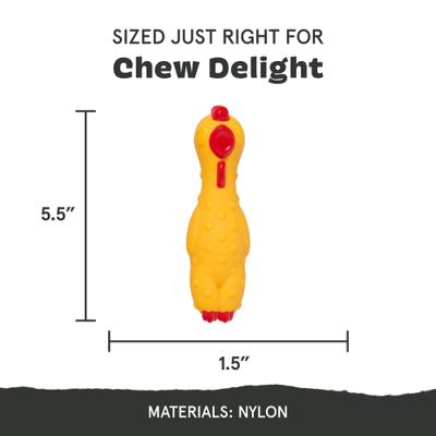 Show full view: BARK Fozziwig Factory Prop Chicken Tough Dog Chew Toy, Small slide 2 of 7