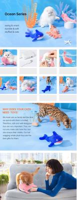 Show full view: EYS Jumping Lobster Flop & Jump Interactive Plush Cat Toy with Catnip slide 8 of 10