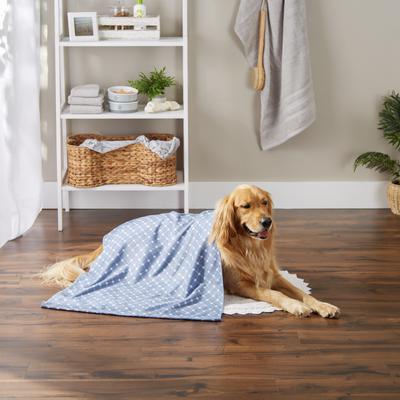 Show full view: Bone Dry Embroidered Microfiber Dog Towel, Stonewash Blue, Large slide 4 of 6