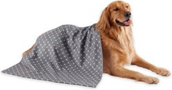 Bone Dry Embroidered Microfiber Dog Towel, Gray, Large