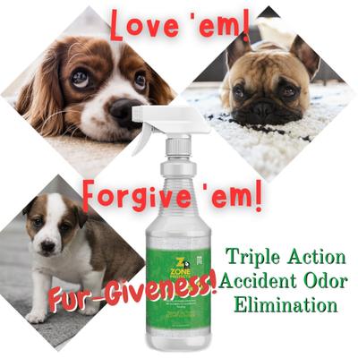 Show full view: Zone Protects Fur-giveness Odor Eliminator Dog, Cat & Small Pet Odor Remover Spray, 32-fl oz bottle slide 3 of 5
