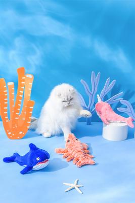 Show full view: EYS Jumping Lobster Flop & Jump Interactive Plush Cat Toy with Catnip slide 5 of 10