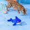 Show in main carousel: EYS Biting Shark Flop & Jump Interactive Plush Cat Toy with Catnip slide 3 of 9