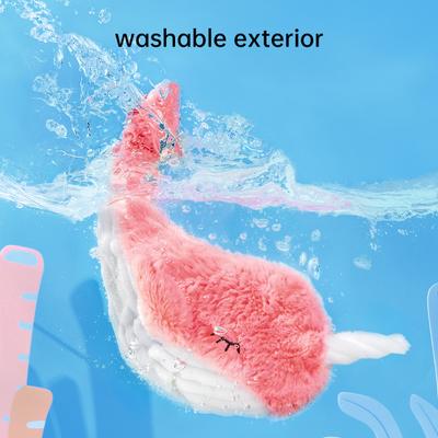 Show full view: EYS Narwhal Unicorn Whale Flop & Jump Interactive Plush Cat Toy with Catnip slide 4 of 10