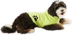 Bone Dry Embroidered Paw Microfiber Dog Robe, Lettuce Green, Small
