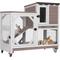 Show in main carousel: Aivituvin Premium 2-Story Wooden Rabbit Hutch, Brown, 39-in slide 1 of 7