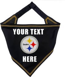 Pets First NFL Pittsburgh Steelers Personalized Dog Bandana, Large/X-Large
