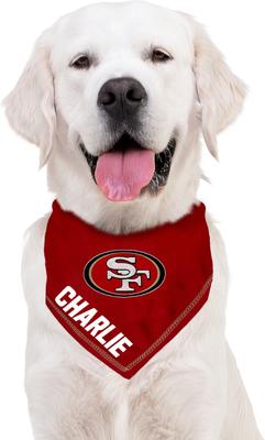 Show full view: Pets First NFL San Francisco 49Ers Personalized Dog Bandana, Large/X-Large slide 6 of 6