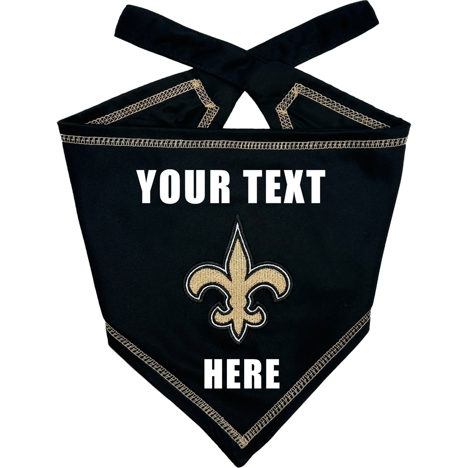 Pets First NFL New Orleans Saints Personalized Dog Bandana, Large/X-Large