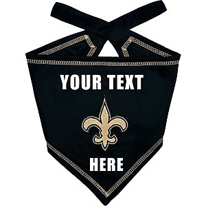 Pets First NFL New Orleans Saints Personalized Dog Bandana, Large/X-Large