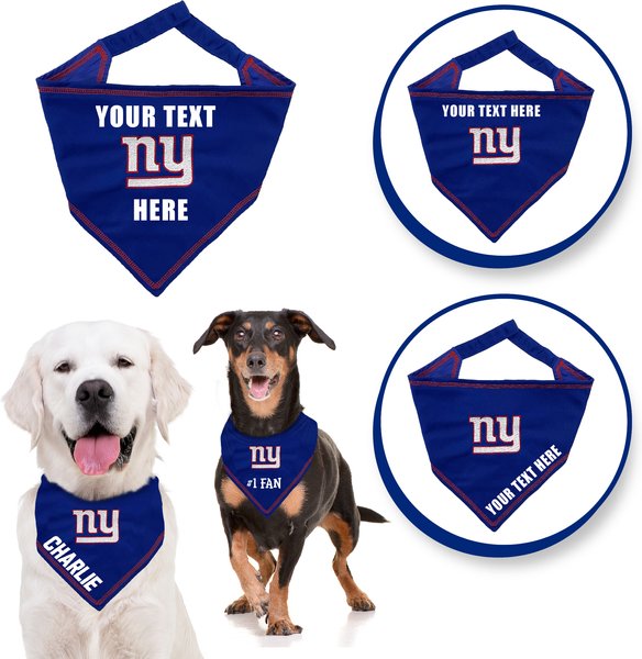 Show full view: Pets First NFL New York Giants Personalized Dog Bandana, Small/Medium slide 3 of 5