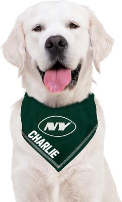 Show full view: Pets First NFL New York Jets Personalized Dog Bandana, Small/Medium slide 5 of 5
