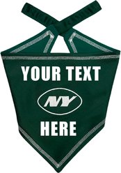 Pets First NFL New York Jets Personalized Dog Bandana, Small/Medium