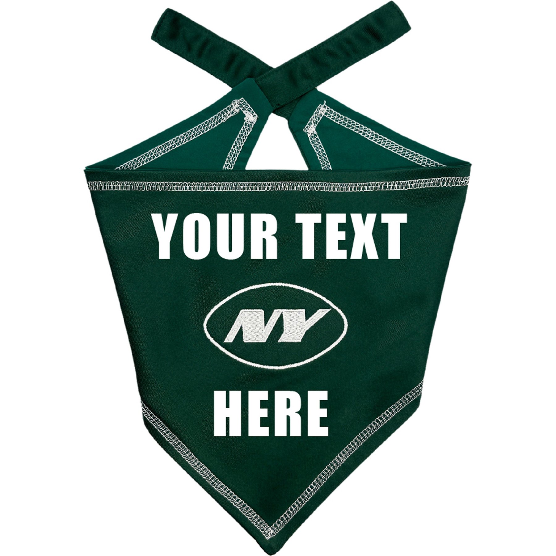 Pets First NFL New York Jets Personalized Dog Bandana, Small/Medium