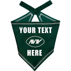 Pets First NFL New York Jets Personalized Dog Bandana, Small/Medium
