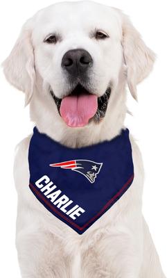 Show full view: Pets First NFL New England Patriots Personalized Dog Bandana, Large/X-Large slide 5 of 6