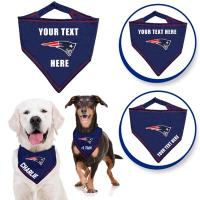 Show full view: Pets First NFL New England Patriots Personalized Dog Bandana, Large/X-Large slide 3 of 6