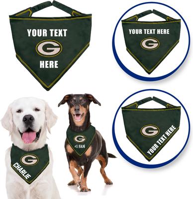 Show full view: Pets First NFL Green Bay Packers Personalized Dog Bandana, Large/X-Large slide 3 of 5