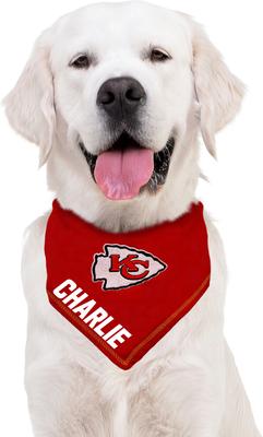 Show full view: Pets First NFL Kansas City Chiefs Personalized Dog Bandana, Large/X-Large slide 6 of 6