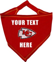 Pets First NFL Kansas City Chiefs Personalized Dog Bandana, Large/X-Large