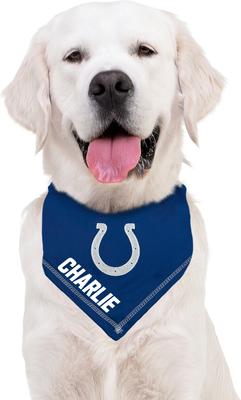 Show full view: Pets First NFL Indianapolis Colts Personalized Dog Bandana, Small/Medium slide 6 of 6