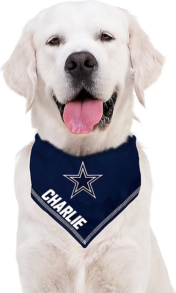Show full view: Pets First NFL Dallas Cowboys Personalized Dog Bandana, Small/Medium slide 5 of 5