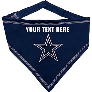 Pets First NFL Dallas Cowboys Personalized Dog Bandana, Small/Medium