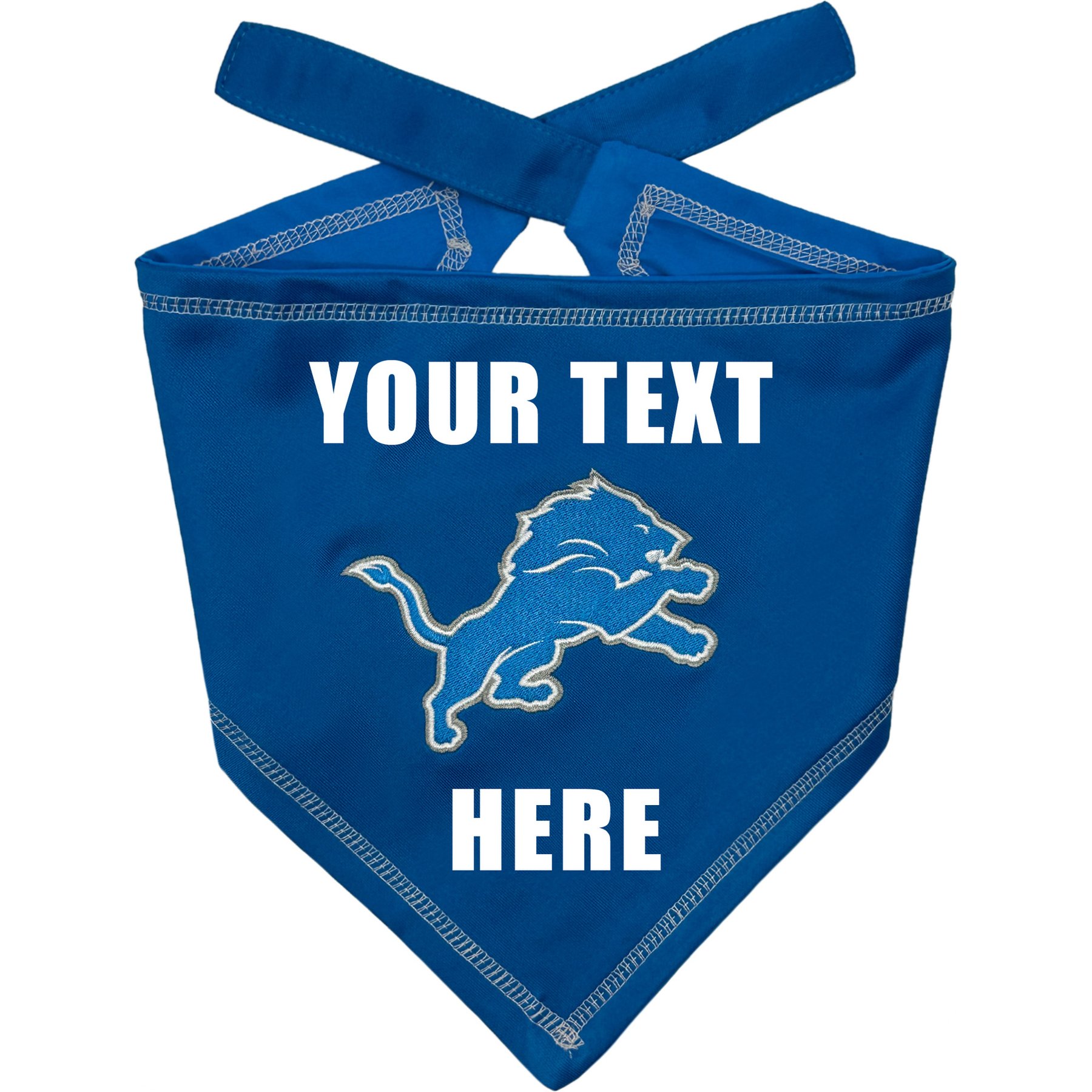 Pets First NFL Detroit Lions Personalized Dog Bandana, Small/Medium