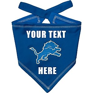 Pets First NFL Detroit Lions Personalized Dog Bandana, Large/X-Large