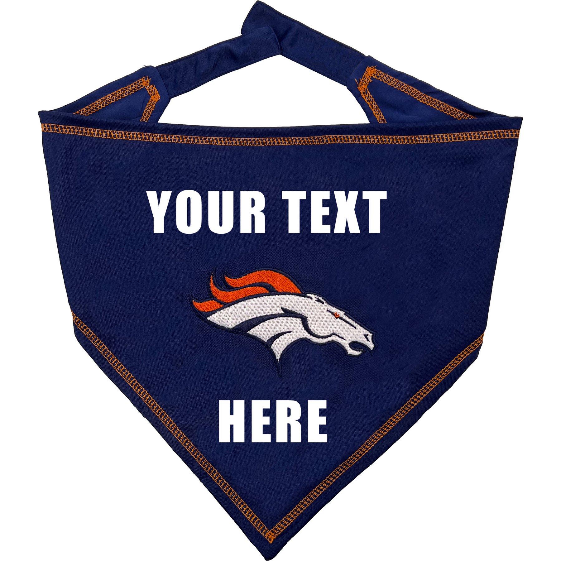 Pets First NFL Denver Broncos Personalized Dog Bandana, Large/X-Large